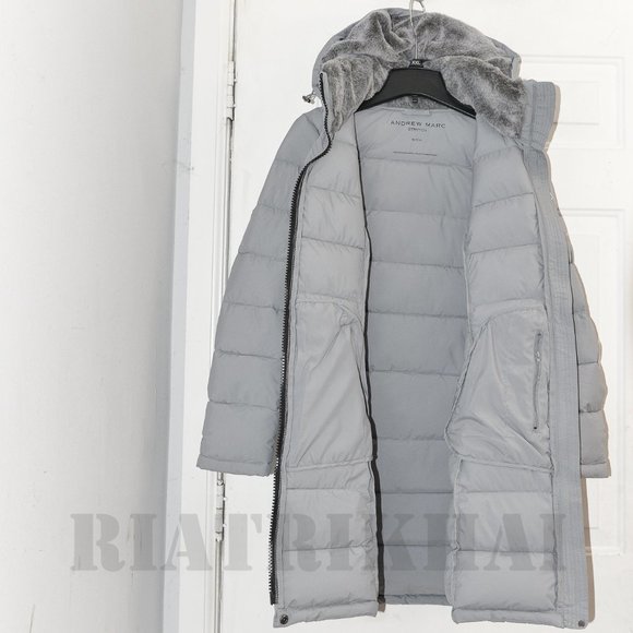 GRAY NWT Andrew Marc Ladies’ Long Stretch Parka‎ - Picture 7 of 14